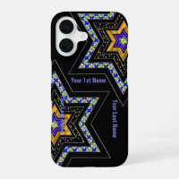 Modern Star of David on Black Personalised