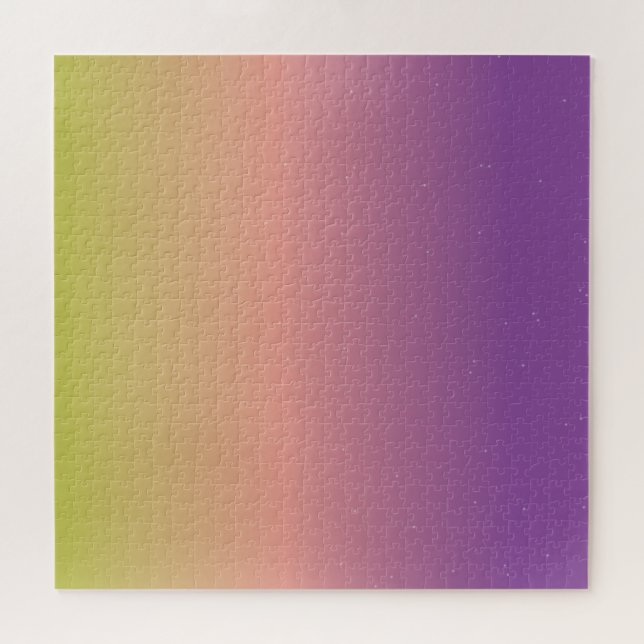 Modern Star Sky Gradient Rainbow Colourful Purple Jigsaw Puzzle (Horizontal)