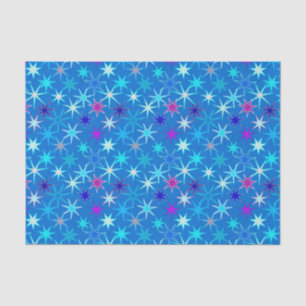 Modern Starburst Print, Deep Cerulean Blue Tissue Paper