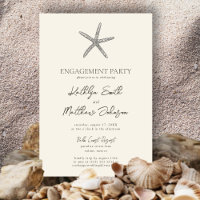 Modern Starfish Beach Wedding Engagement Party