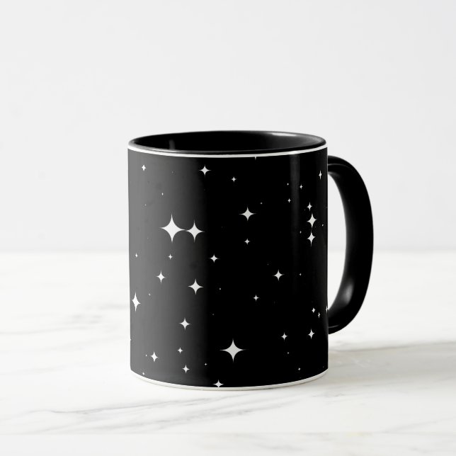 Modern Starry Night Sky Seamless Pattern 8K Coffee Mug (Front Right)
