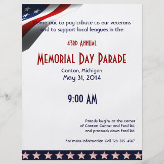 Memorial Day Party Flyer Templates, Memorial Day Party Promotional Flyers