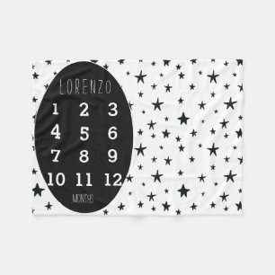 Modern Stars Baby Milestone Blanket