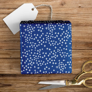 Modern Stars Colourful Blue Wrapping Paper