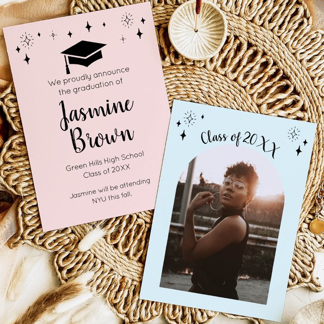 Modern Stars High School Graduation Announcement (Creator Uploaded)