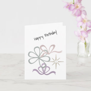 Modern Stars & Ribbons Heart's Desire Card