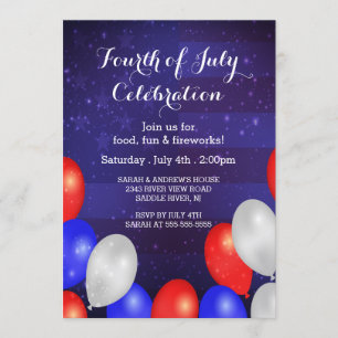Modern Stars & Stripes 4th of July Invitation