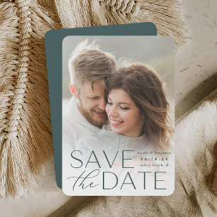 Modern Statement   Vertical Photo Save The Date