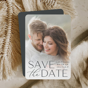 Modern Statement Vertical Photo Save The Date
