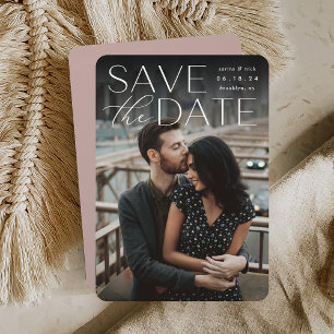 Modern Statement Vertical Photo Save The Date