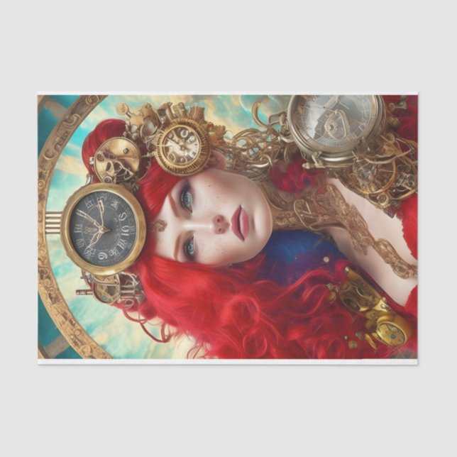 Modern Steampunk Tissue Paper (Front)