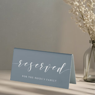 Modern Steel Blue Wedding Reserved