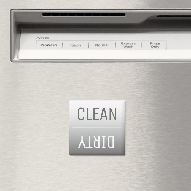 Modern Steel Grey Ombre Dishwasher Magnet (In Situ (Dishwasher))