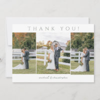 Modern Stenciled Botanical Three Picture Thank You