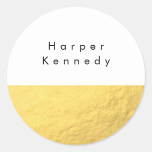 Modern Sticker Faux Gold Foil