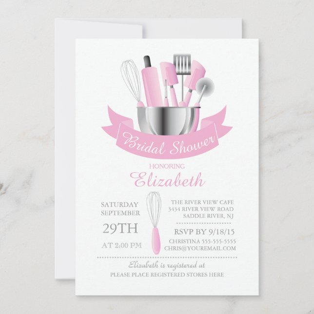 Modern Stock The Kitchen Bridal Shower Invitation (Front)