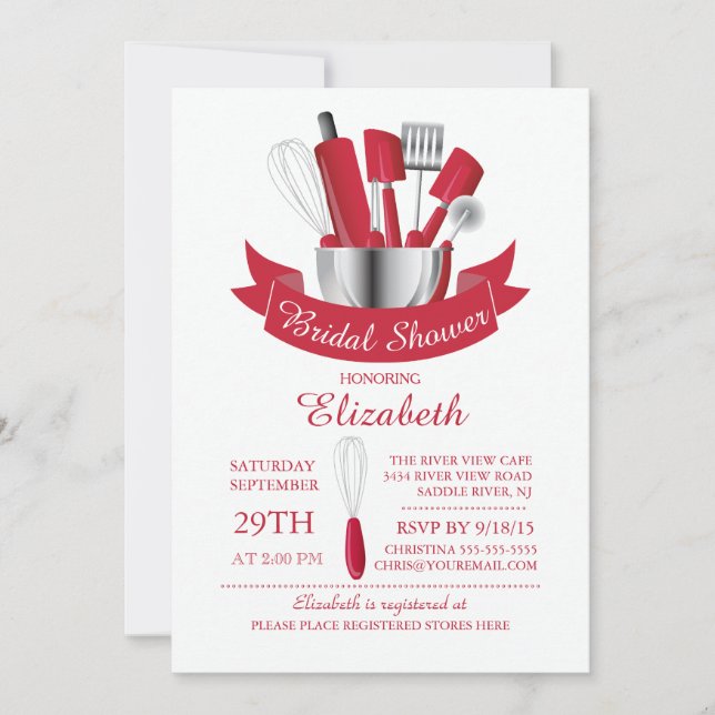 Modern Stock The Kitchen Bridal Shower Invitation (Front)