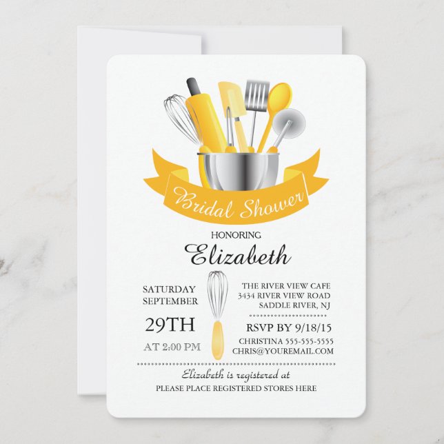 Modern Stock The Kitchen Bridal Shower Invitation (Front)