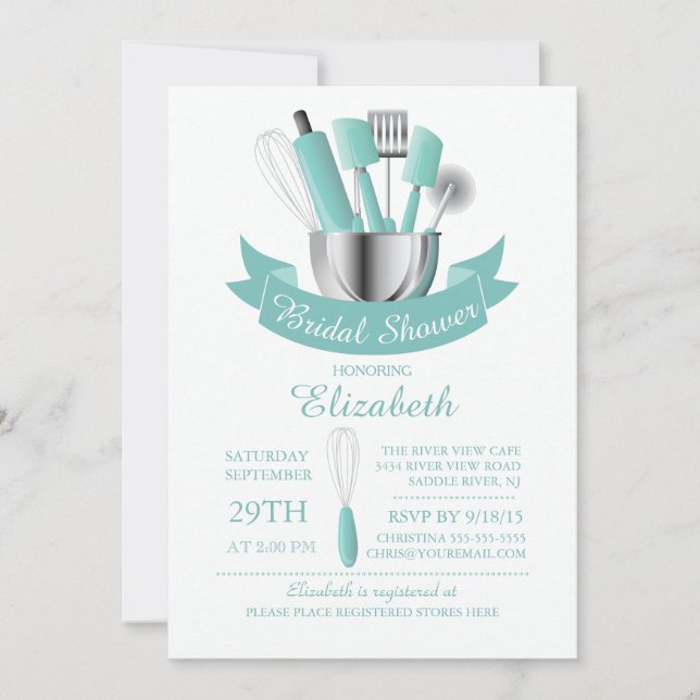 Modern Stock The Kitchen Bridal Shower Invitation (Front)