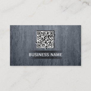 Modern Stone Background Cool QR Code Business Card