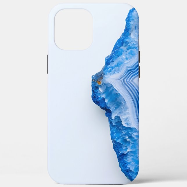Modern Stone Dusty Blue Marble Case-Mate iPhone Case (Back)