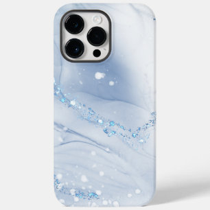 Modern Stone Dusty Blue Marble Case-Mate iPhone 14 Pro Max Case