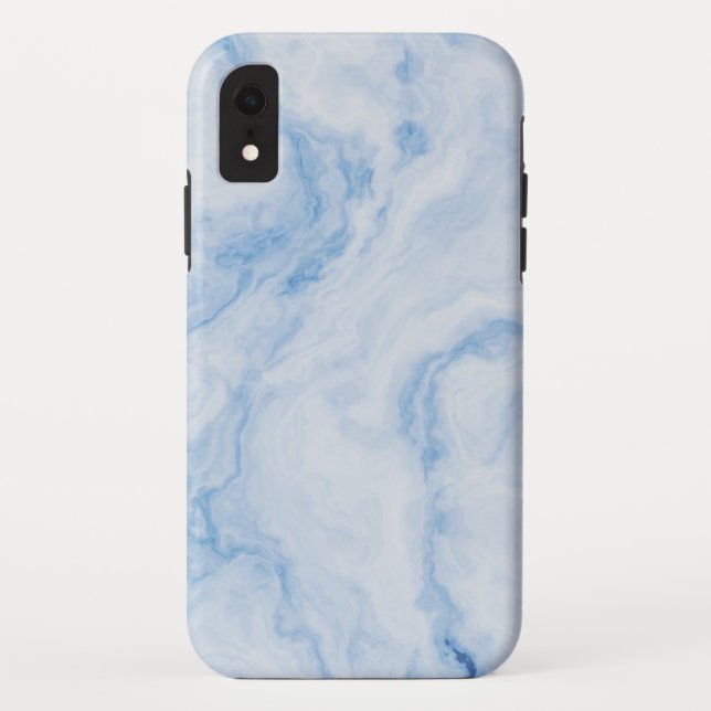Modern Stone Dusty Blue Marble Case-Mate iPhone Case (Back)