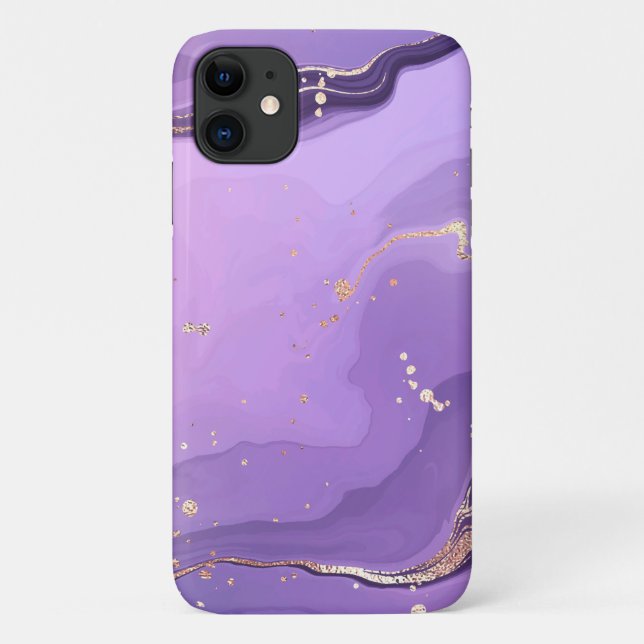 Modern Stone Dusty Blue Marble Case-Mate iPhone Case (Back)