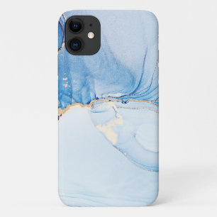 Modern Stone Dusty Blue Marble iPhone 11 Case
