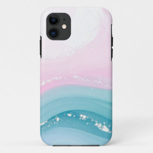 Modern Stone Dusty Blue Marble iPhone 11 Case