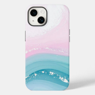 Modern Stone Dusty Blue Marble Case-Mate iPhone 14 Case