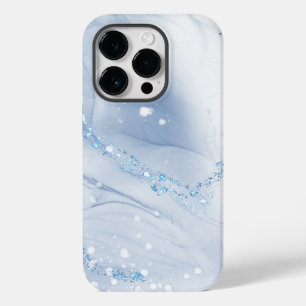 Modern Stone Dusty Blue Marble Case-Mate iPhone 14 Pro Case