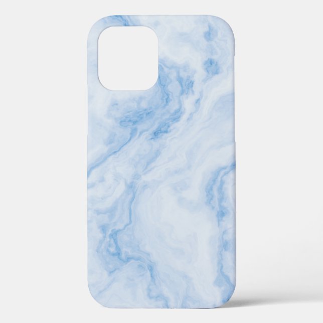 Modern Stone Dusty Blue Marble Case-Mate iPhone Case (Back)