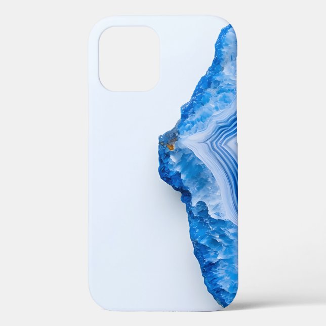 Modern Stone Dusty Blue Marble Case-Mate iPhone Case (Back)