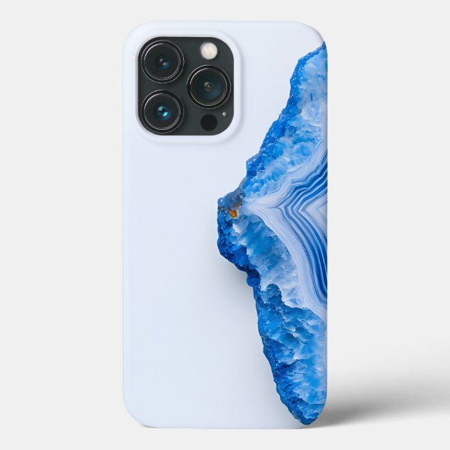 Modern Stone Dusty Blue Marble Case-Mate iPhone Case (Back)