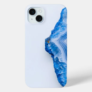 Modern Stone Dusty Blue Marble iPhone 15 Mini Case