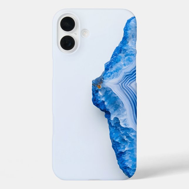 Modern Stone Dusty Blue Marble Case-Mate iPhone Case (Back)