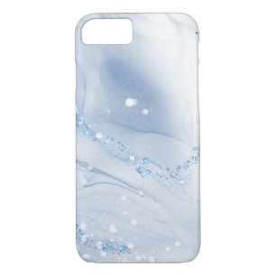 Modern Stone Dusty Blue Marble iPhone 8/7 Case
