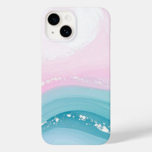 Modern Stone Dusty Blue Marble Case-Mate iPhone 14 Case