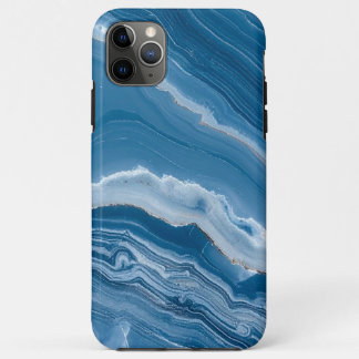 Modern Stone Dusty Blue Marble iPhone 11 Pro Max Case
