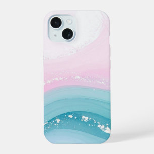 Modern Stone Dusty Blue Marble iPhone 15 Case