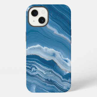 Modern Stone Dusty Blue Marble iPhone 13 Case