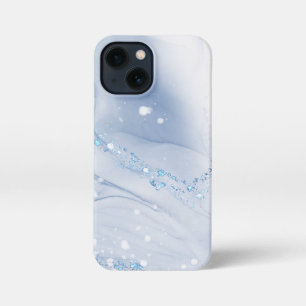 Modern Stone Dusty Blue Marble iPhone 13 Mini Case
