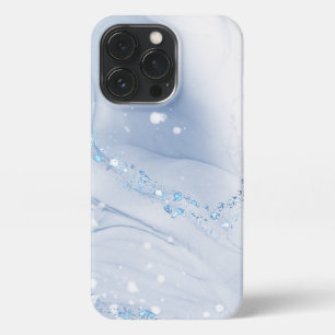 Modern Stone Dusty Blue Marble iPhone 13 Pro Case