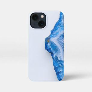 Modern Stone Dusty Blue Marble iPhone 13 Mini Case