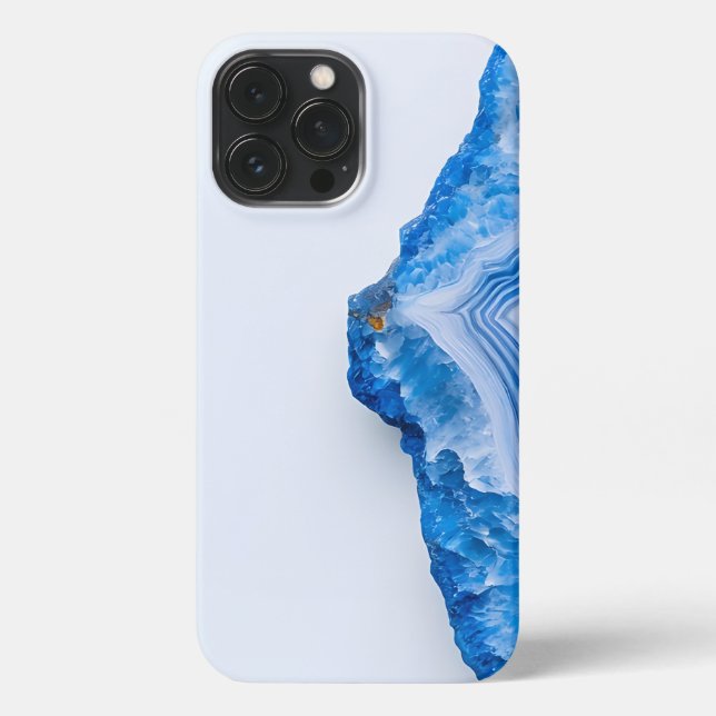 Modern Stone Dusty Blue Marble iPhone Case (Back)