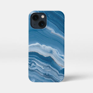 Modern Stone Dusty Blue Marble iPhone 13 Mini Case