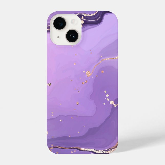 Modern Stone Dusty Blue Marble iPhone Case (Back)