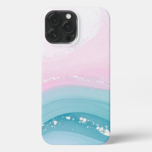 Modern Stone Dusty Blue Marble iPhone 13 Pro Max Case