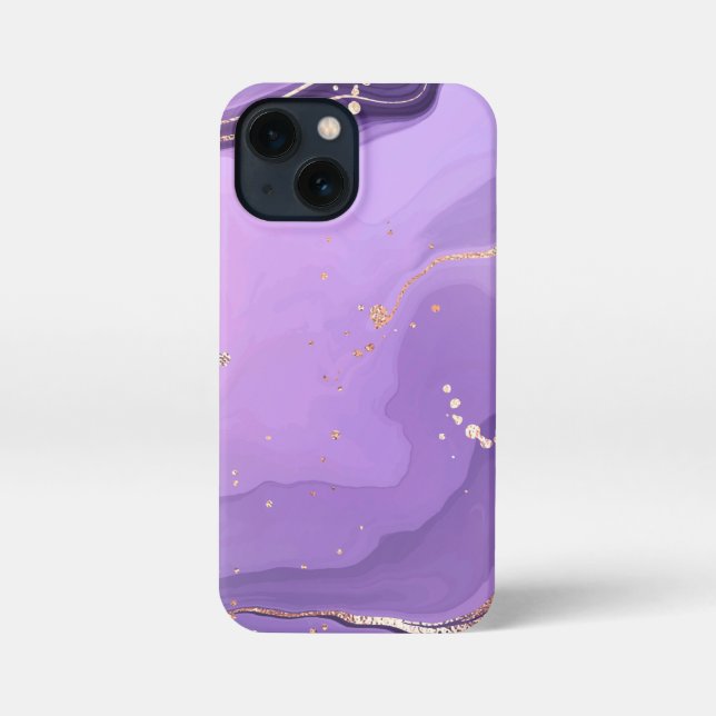 Modern Stone Dusty Blue Marble iPhone Case (Back)